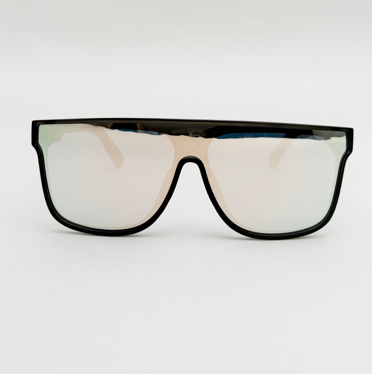 Modern Black Shield - Style Sunglasses