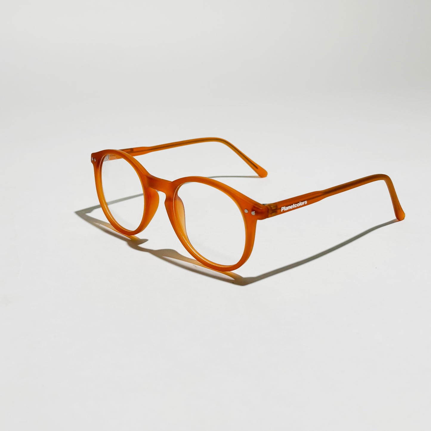 Warm Caramel Round Glasses