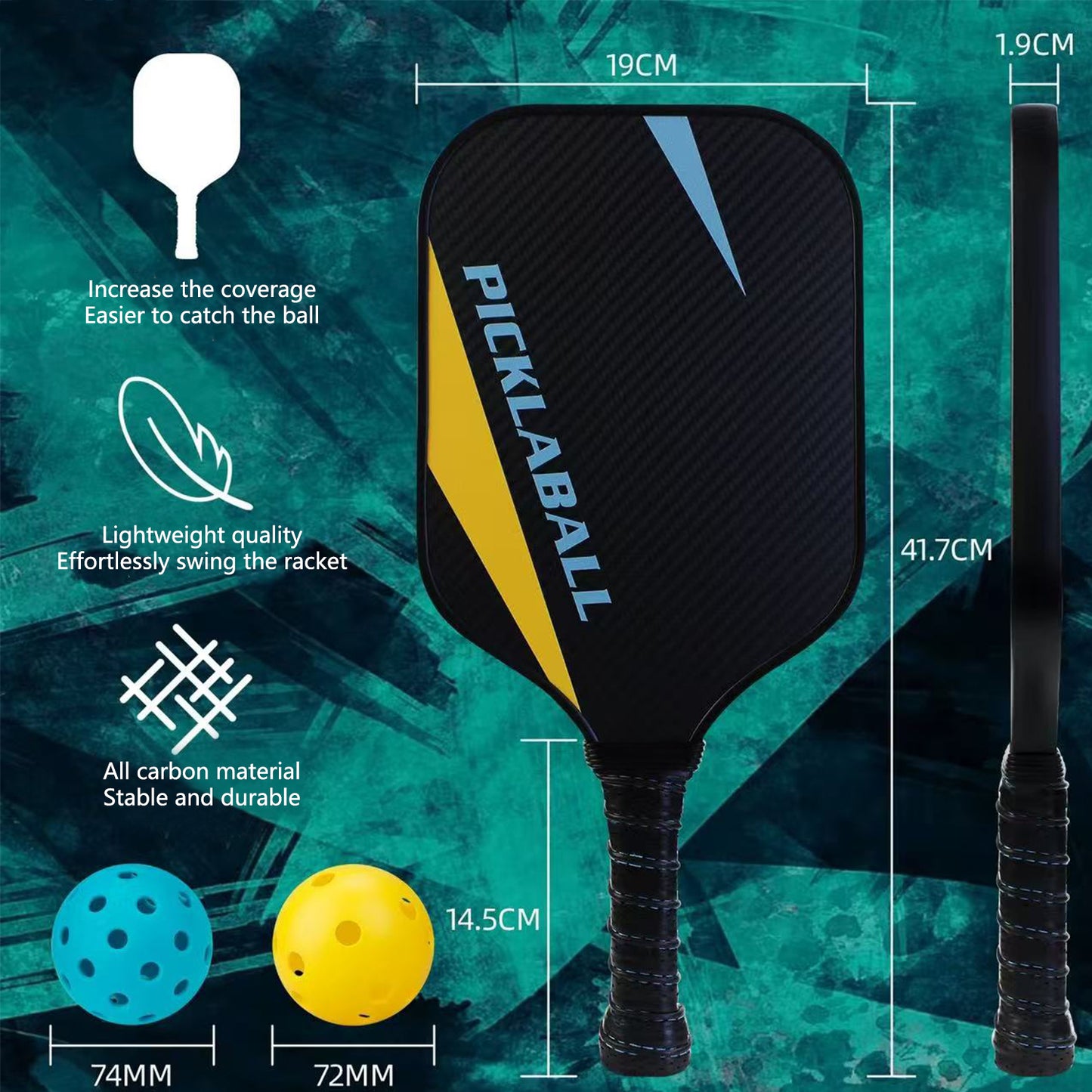 TUKARGO All - Carbon Pickleball Paddle Set: Lightweight, Durable & High - Performance