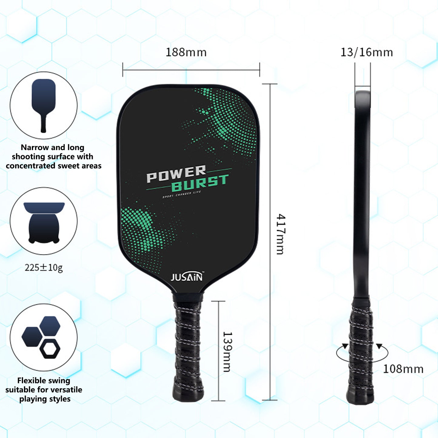 TUKARGO- Burst Pickleball Paddle: Premium Design for Superior Play