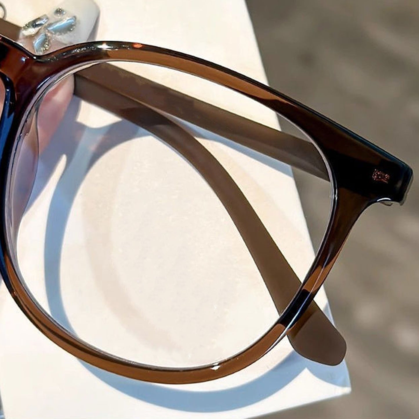 Classic Brown Blue - Light Blocking Eyeglasses - Style Meets Eye Protection