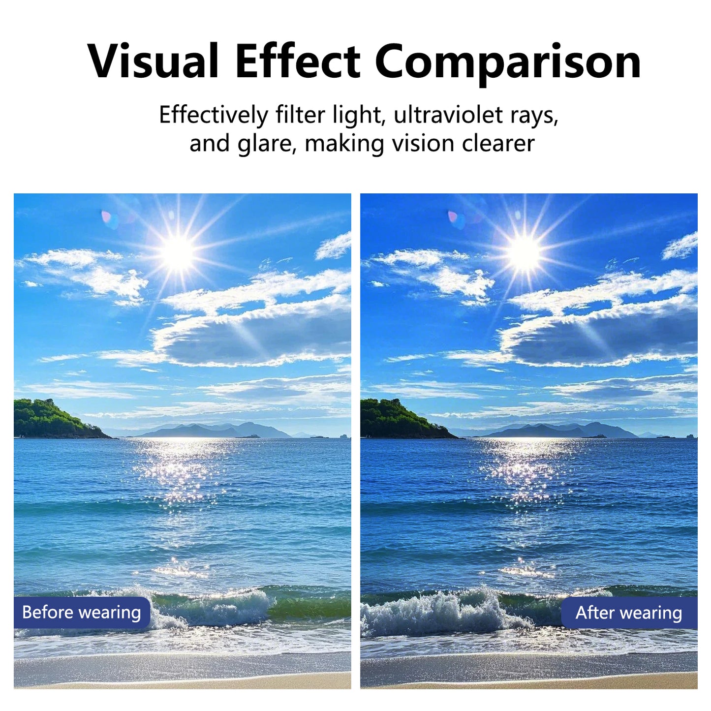 Stylish Black Plain Glasses - Advanced Eye Protection and Comfort