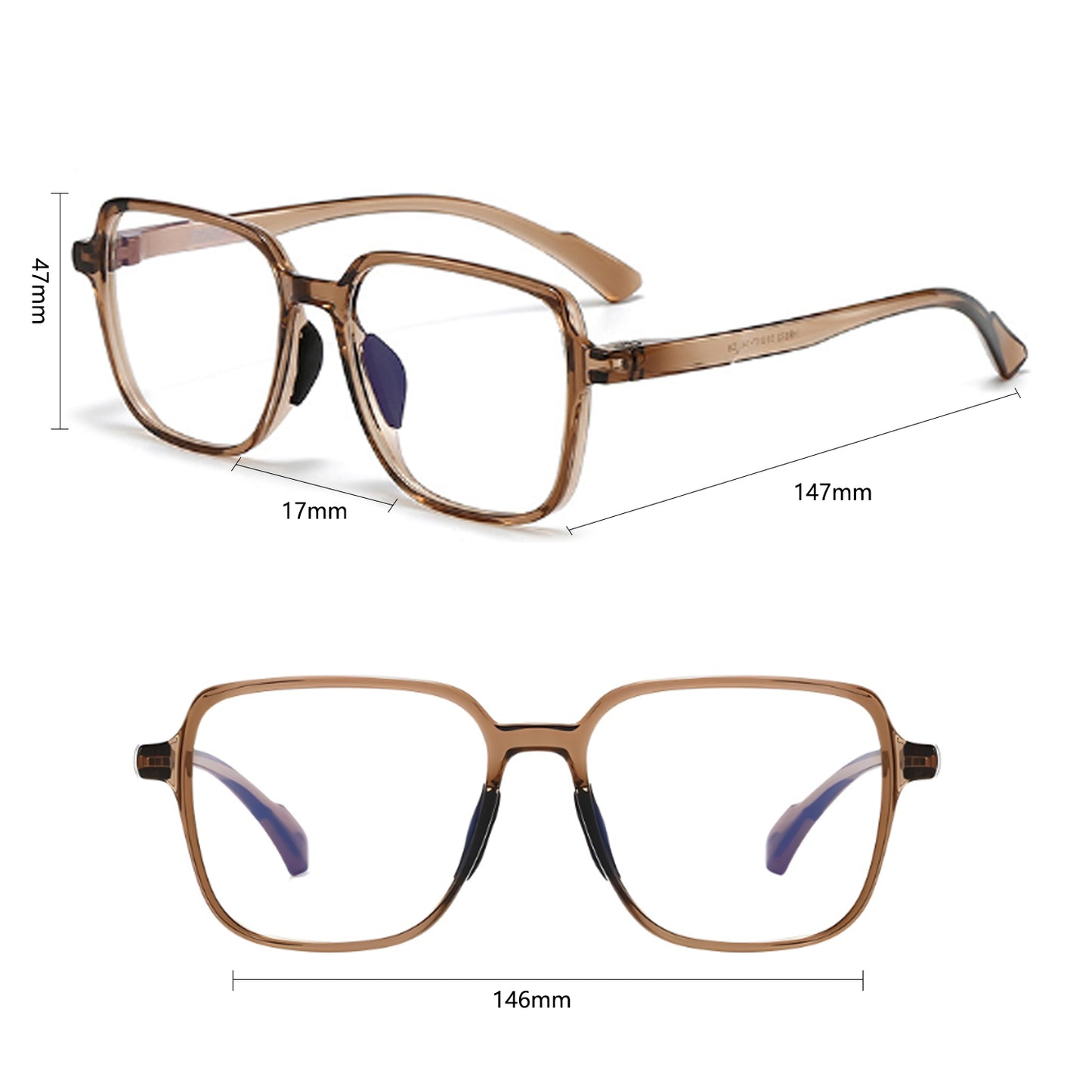 Stylish Lightweight Brown Eyeglasses - Comfort Meets Fashion