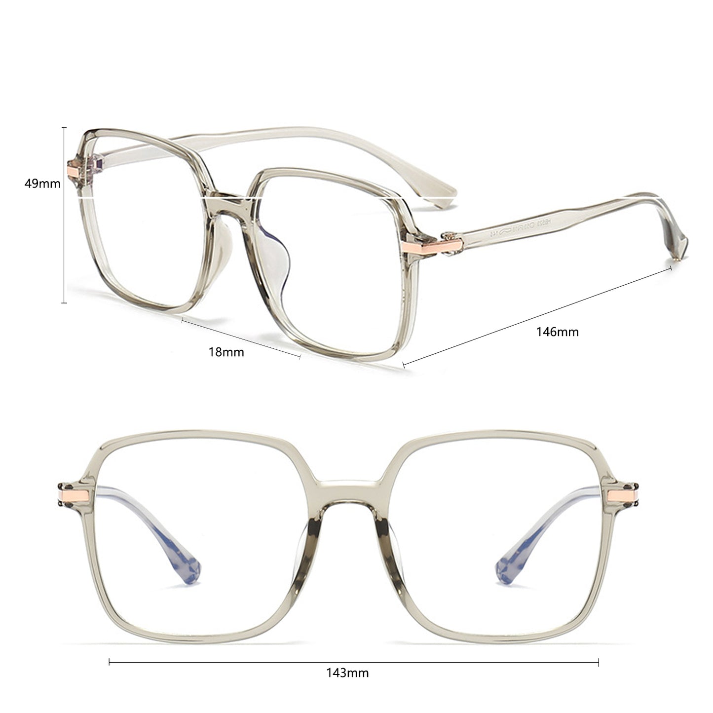 Chic Lightweight Transparent Eyeglasses - Blend of Style and Comfort
