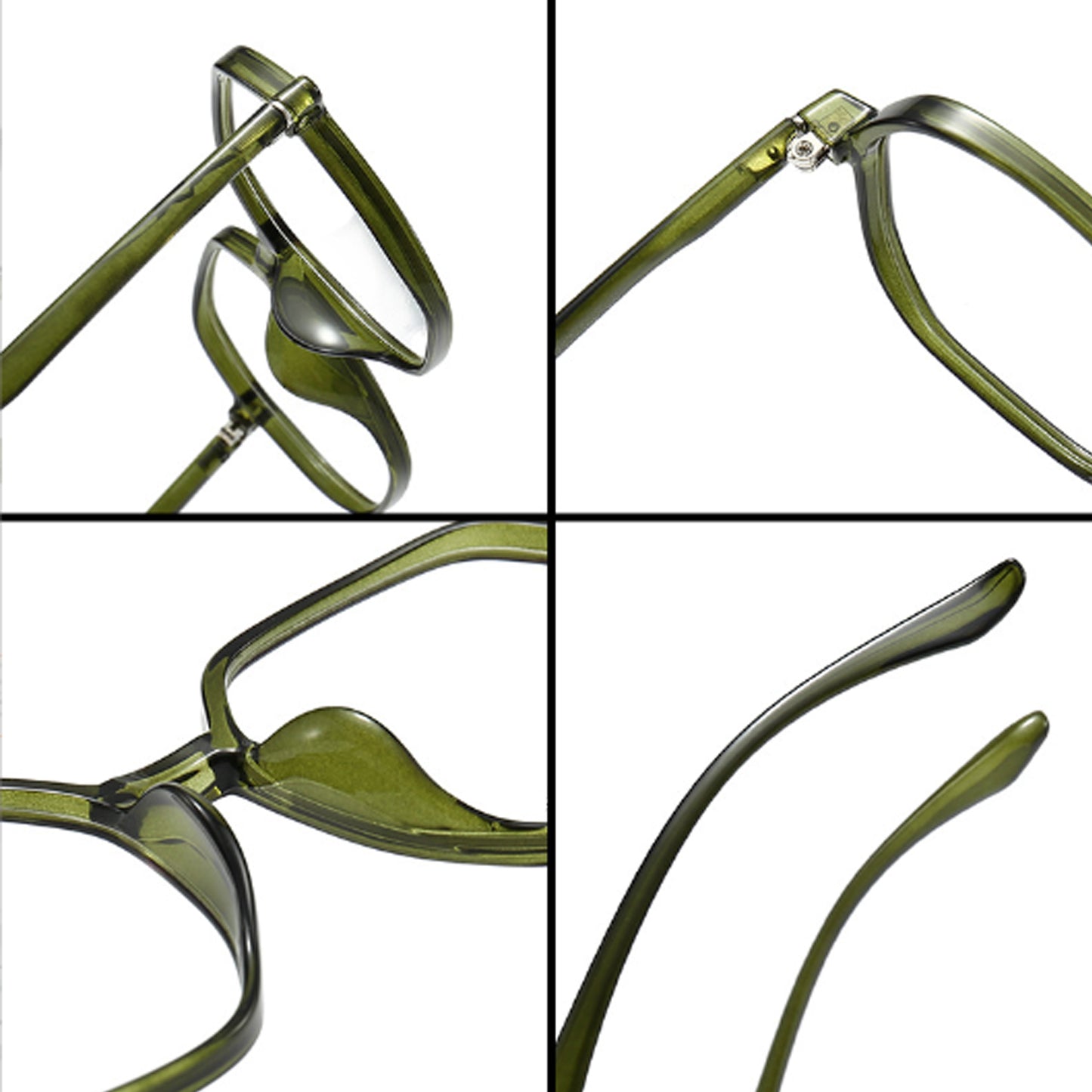 Retro - Inspired Lightweight Green Blue - Light Blocking Eyeglasses