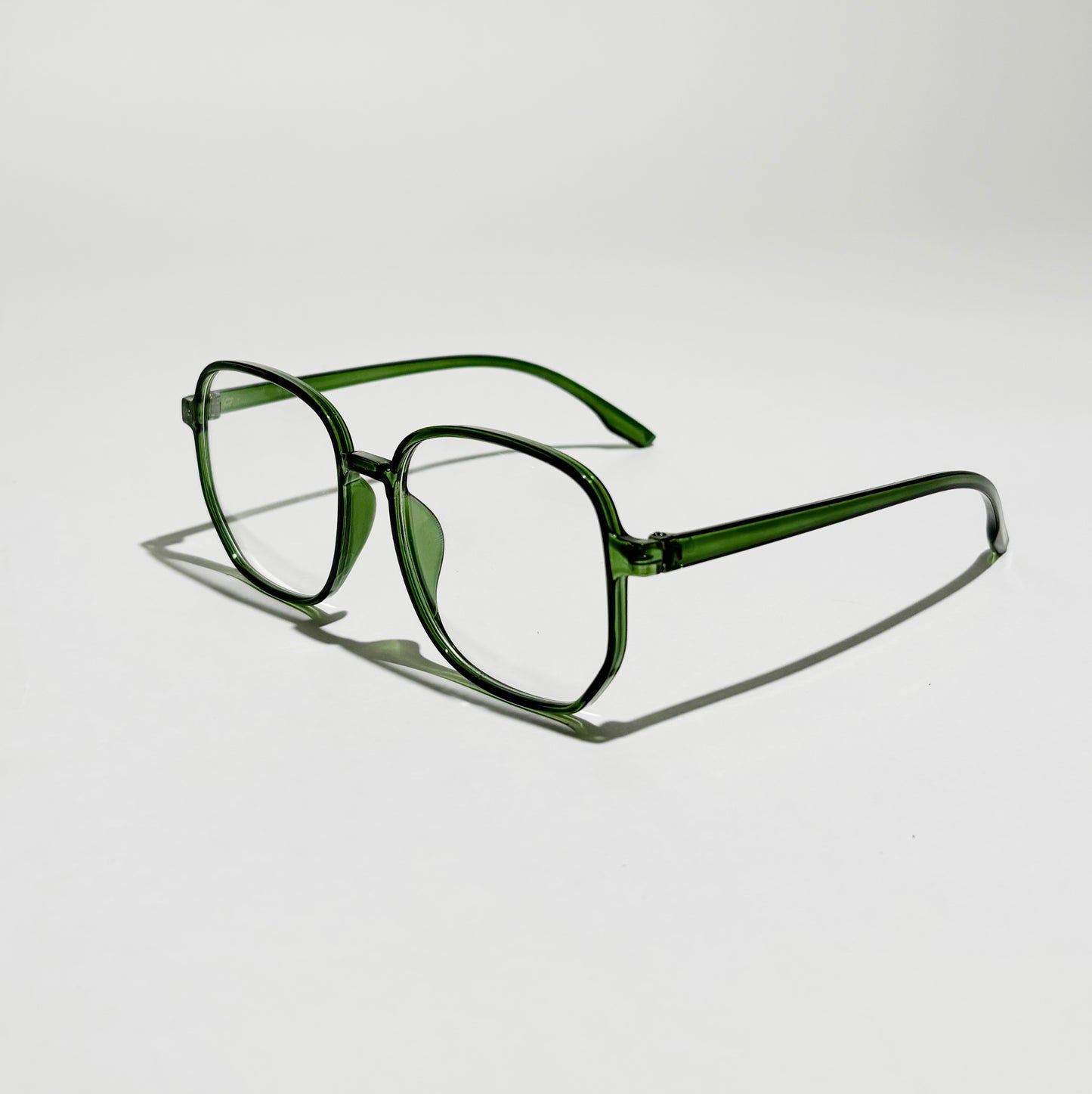 Emerald Allure Square Glasses