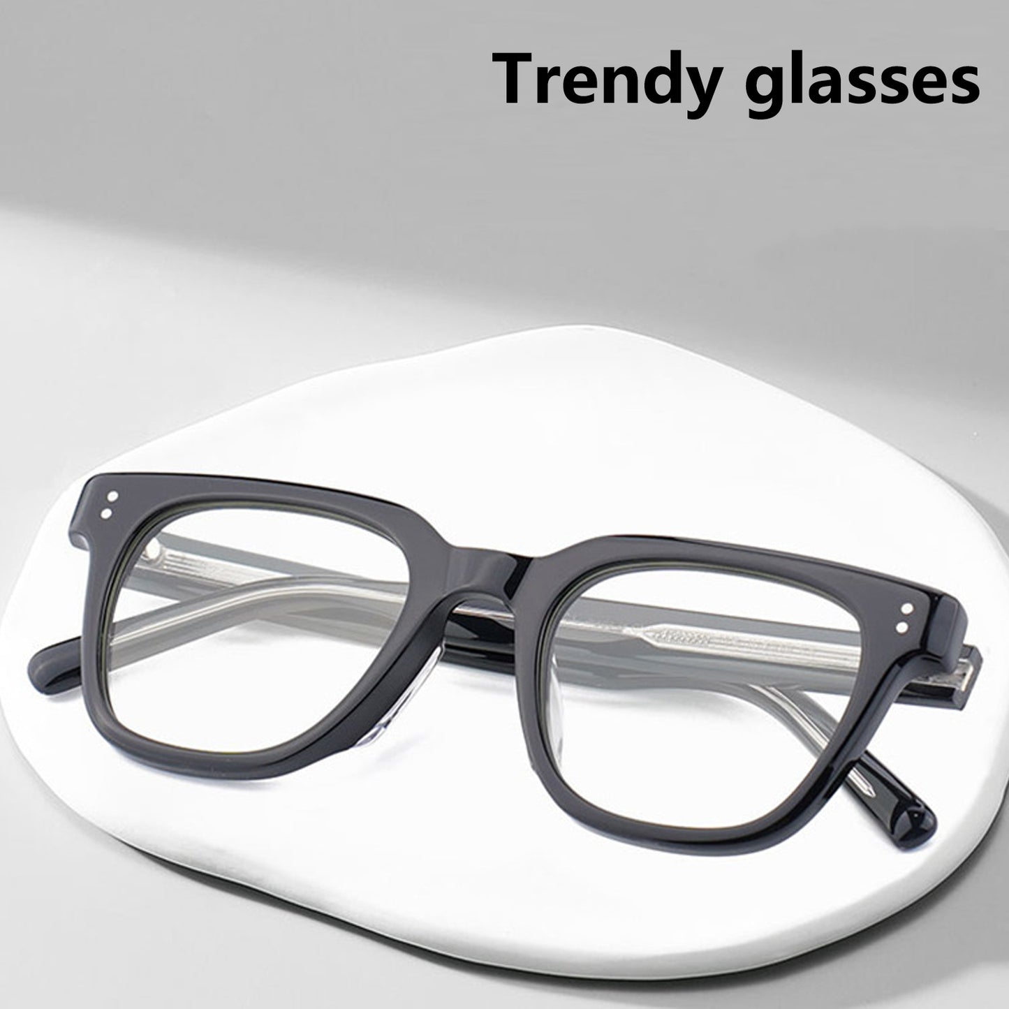 Chic Black Trendy Eyeglasses - Style and Comfort Redefined
