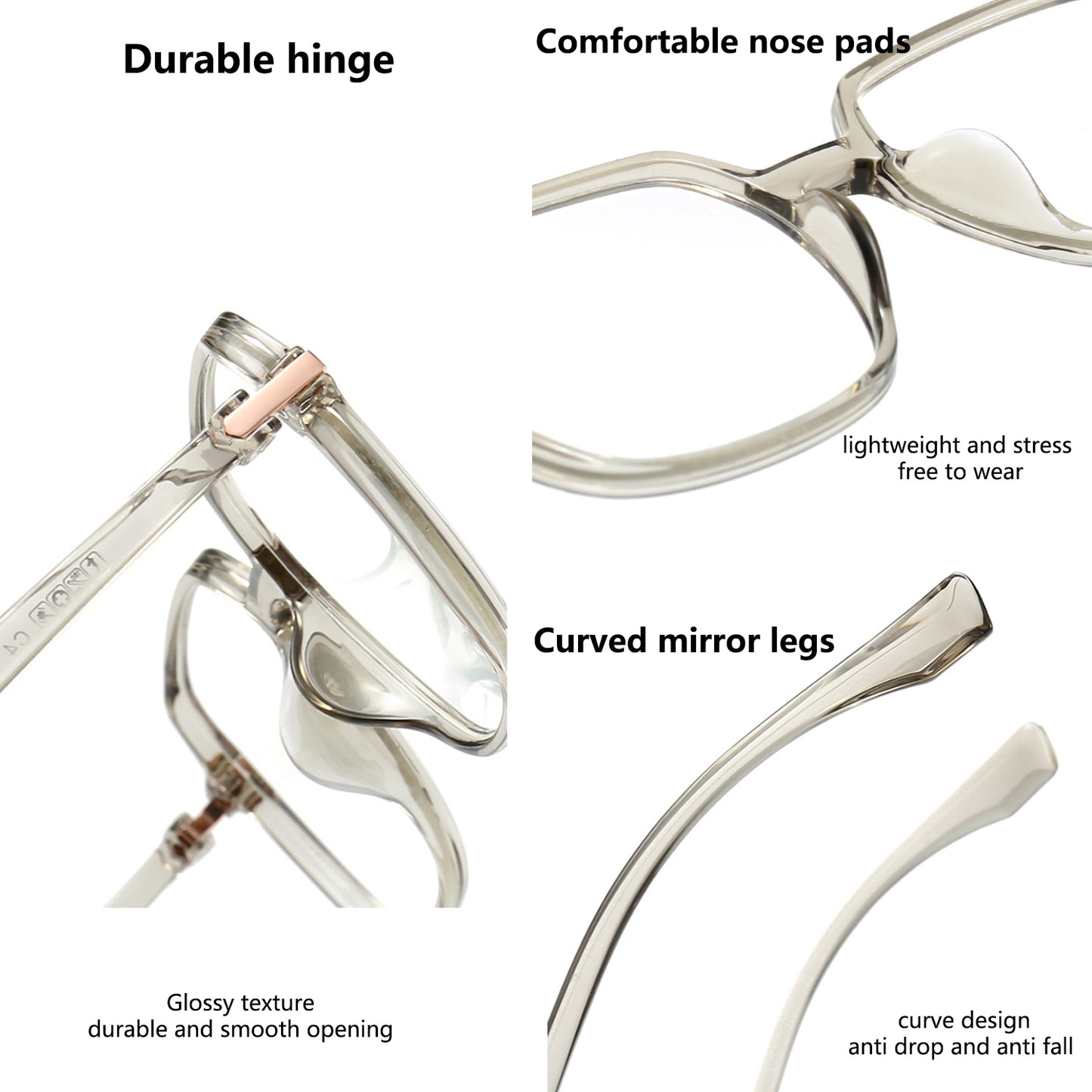 Chic Lightweight Transparent Eyeglasses - Blend of Style and Comfort