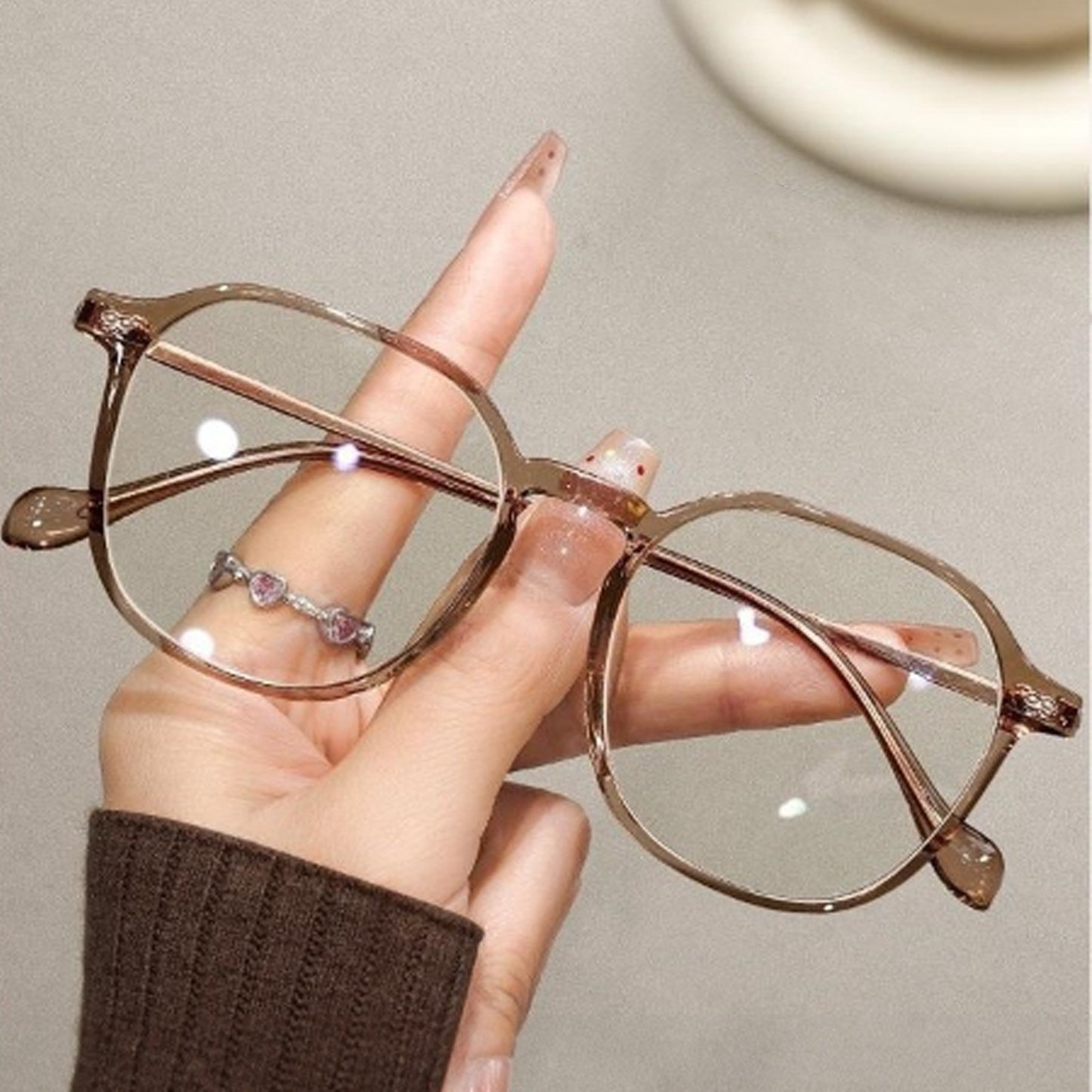 Stylish Lightweight Brown Eyeglasses - Comfort Meets Fashion
