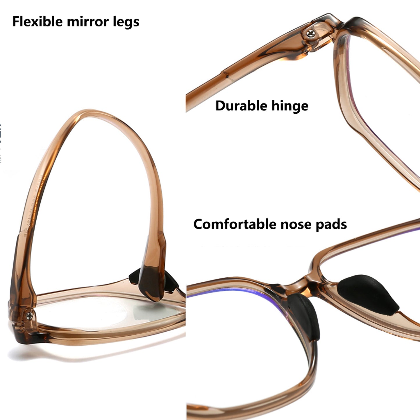 Stylish Lightweight Brown Eyeglasses - Comfort Meets Fashion
