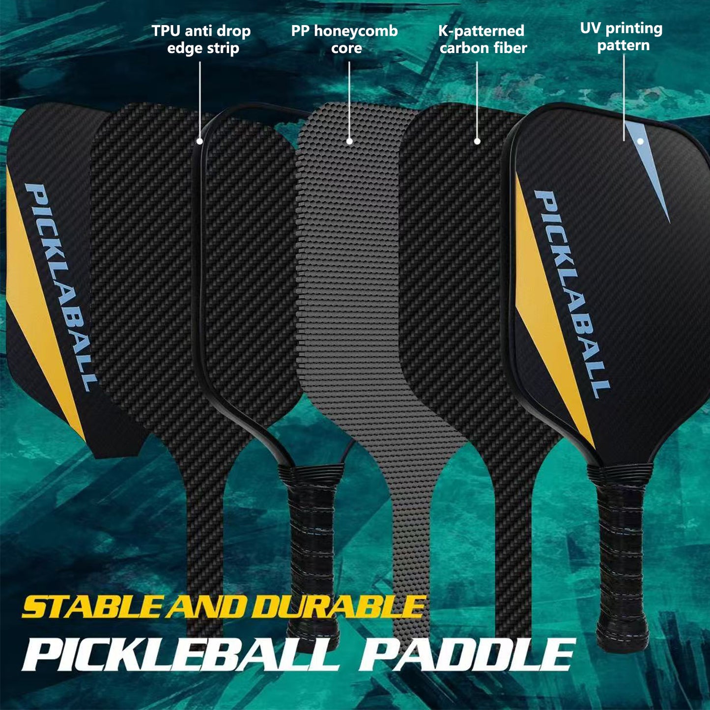 TUKARGO All - Carbon Pickleball Paddle Set: Lightweight, Durable & High - Performance