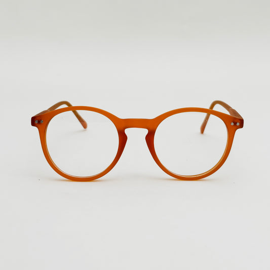 Warm Caramel Round Glasses