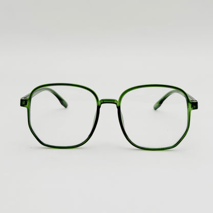 Emerald Allure Square Glasses
