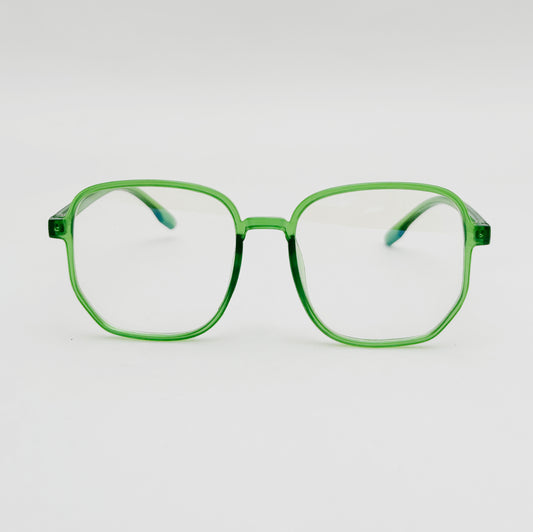 Lush Green Geometric Glasses