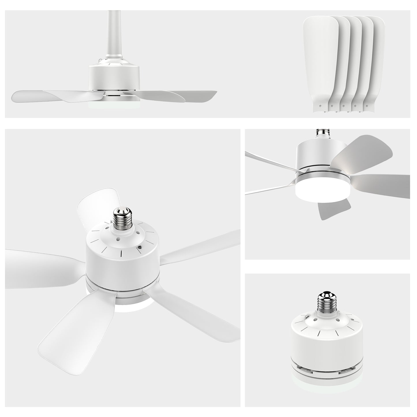 17-inch Socket Fan Light with Remote - Ideal for Bedroom & Kitchen