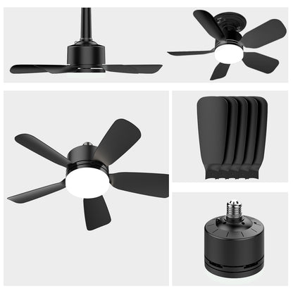 17-inch Socket Fan Light with Remote - Ideal for Bedroom & Kitchen