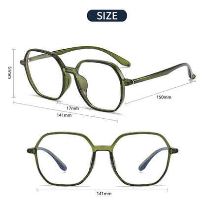 Retro - Inspired Lightweight Green Blue - Light Blocking Eyeglasses