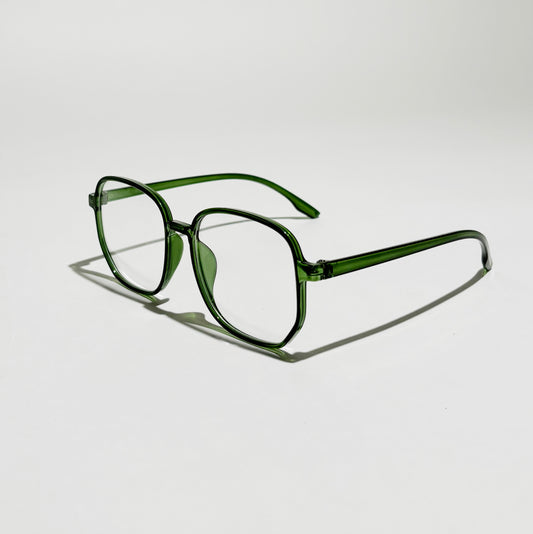 Emerald Allure Square Glasses