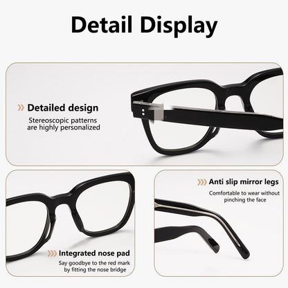Chic Black Trendy Eyeglasses - Style and Comfort Redefined